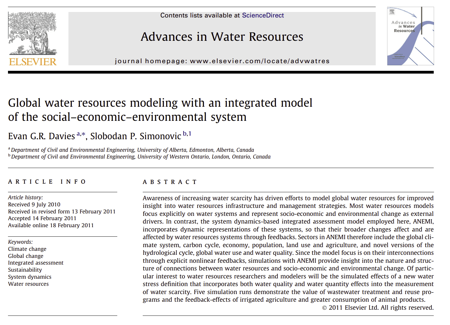 Water Security & Water-Energy-Food Nexus